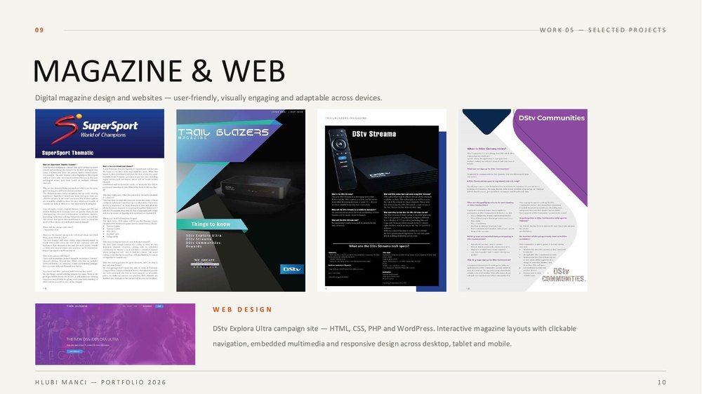 Magazine and web design
